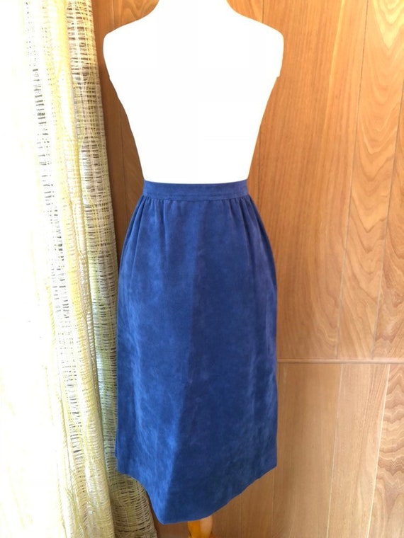 Vintage 70s Faux Suede Ultra Suede Midi Skirt
