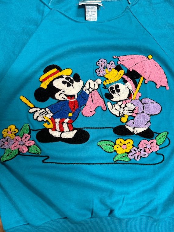 美品80's SUNDAY COMICS “Disney Mickey” 刺繍