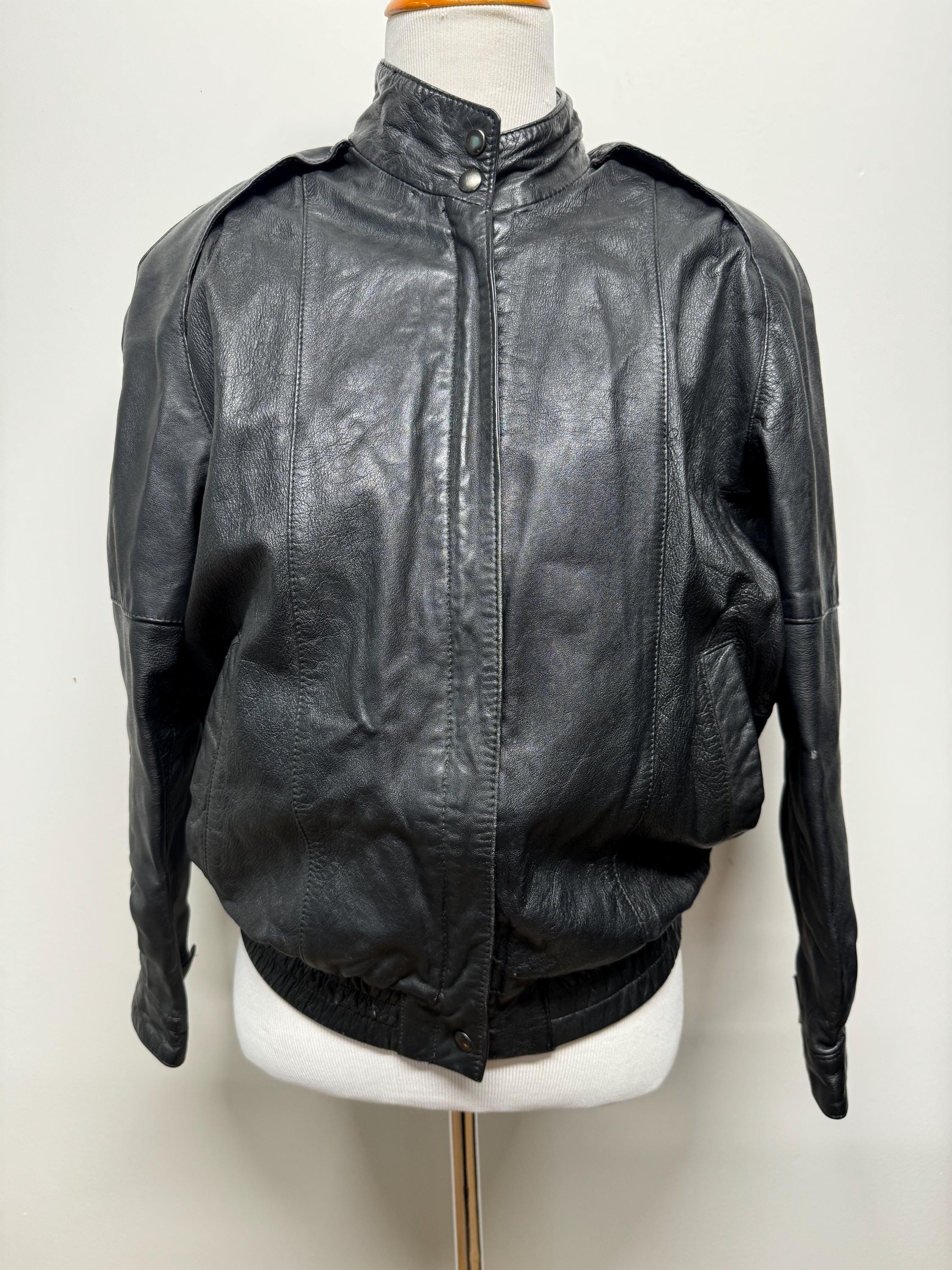 ジャケット・アウター 90sVintage Leather Bomber Jacket Archive Vintage 90s Brown Utility Leather Bomber Jacket Boxy archive rare