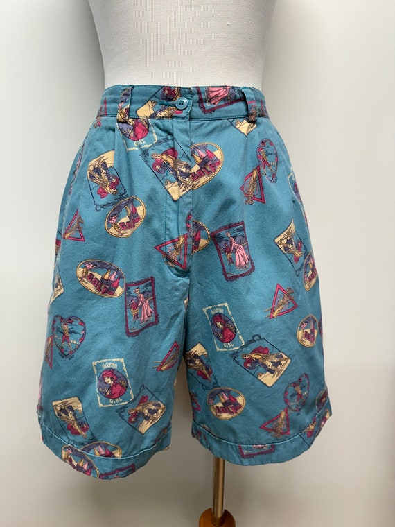 Vintage 80s 100% Cotton Izod Club Ladies Golfing Novelty Shorts