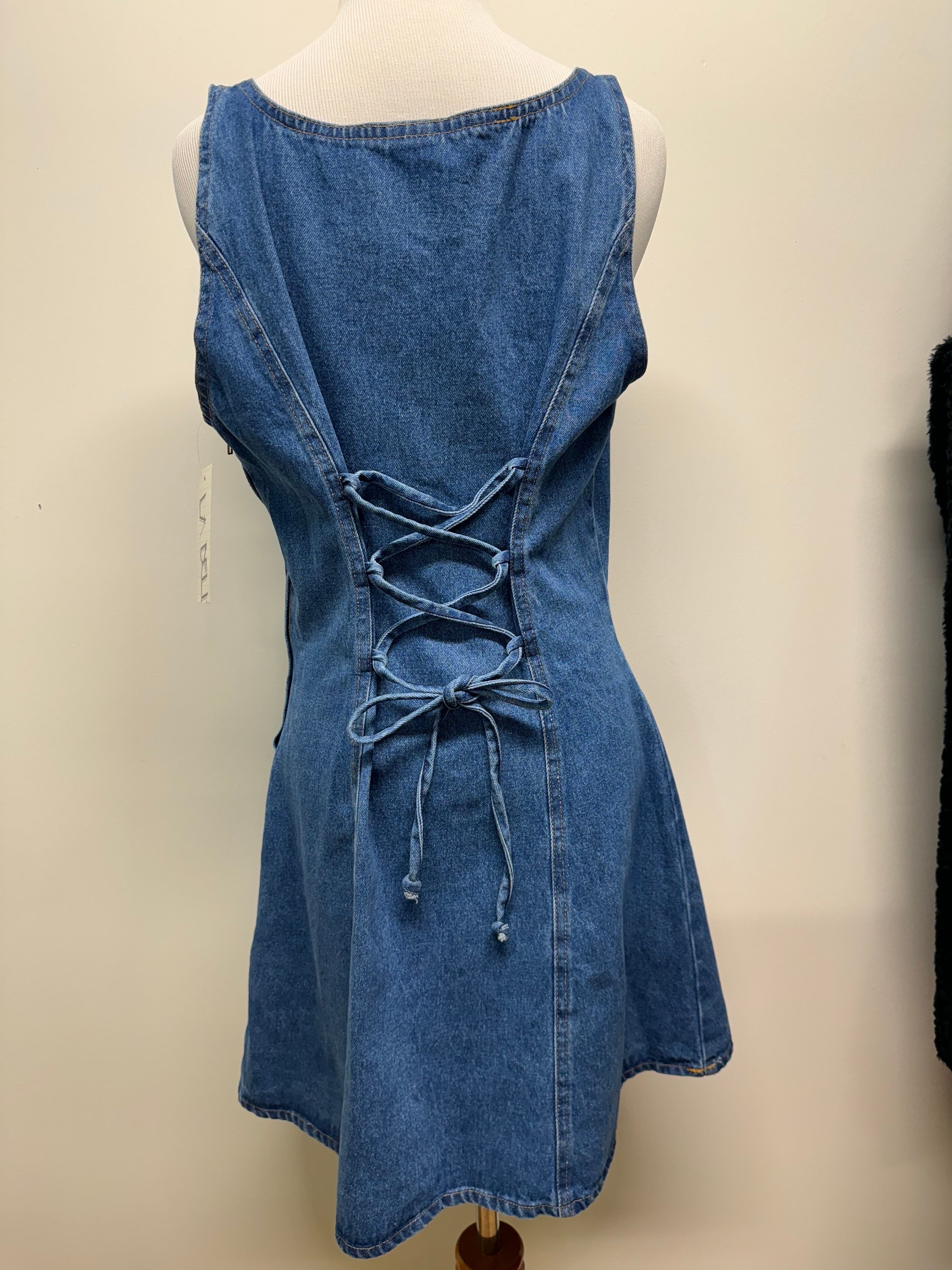 ACLENT Vintage denim mini dress