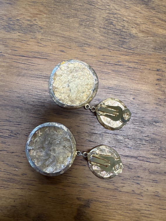 Boucles D'oreilles Clips Spirales Vintage - Métal Argenté, Occasion Bon état, Sans Marque