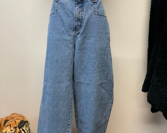 パンツ SENEE loose vintage like denim Vintage Ink-Splatter Grey Wide-Leg Jeans #baggyjeans