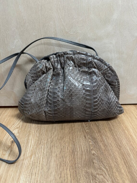 Gray snakeskin purse sale