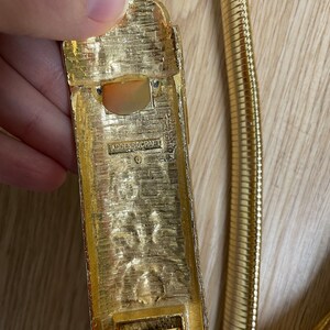 Boucle De Ceinture Détachable Vintage Accessocraft USA - Effet Serpent Doré - New Old Stock