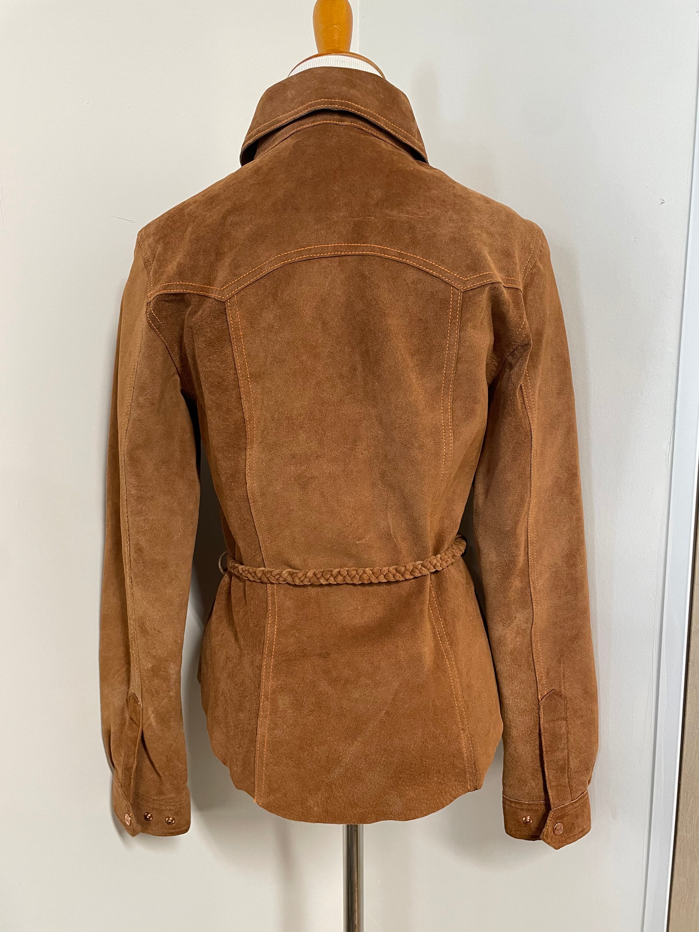 Vintage 90s Does 70s Suede Wood Stock Maxima by Wilson Leather