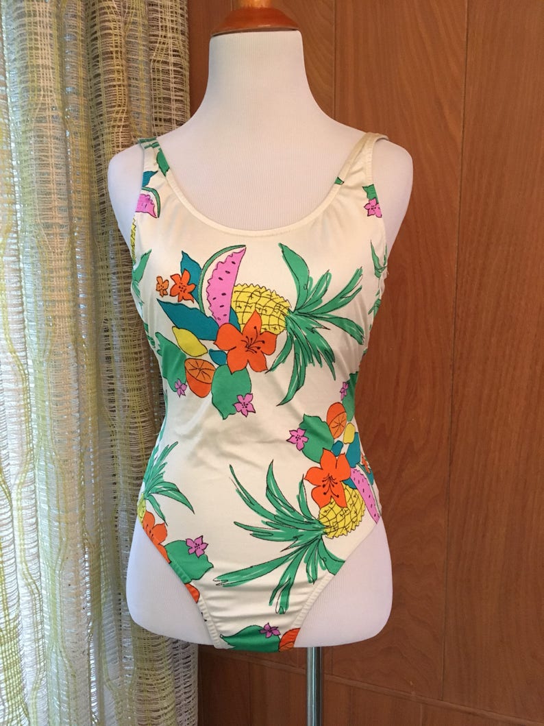 Vintage 70s 80s Gabar One Piece Swim Suit with High Cut Thighs | Etsy