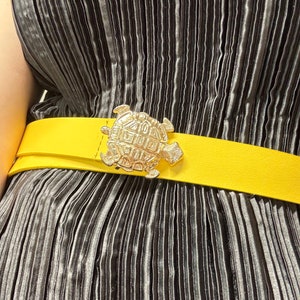 Gold Turtle Belt Buckle - Women Accessories Belt Buckle - Turtle Shell – Garland Bags main image 3