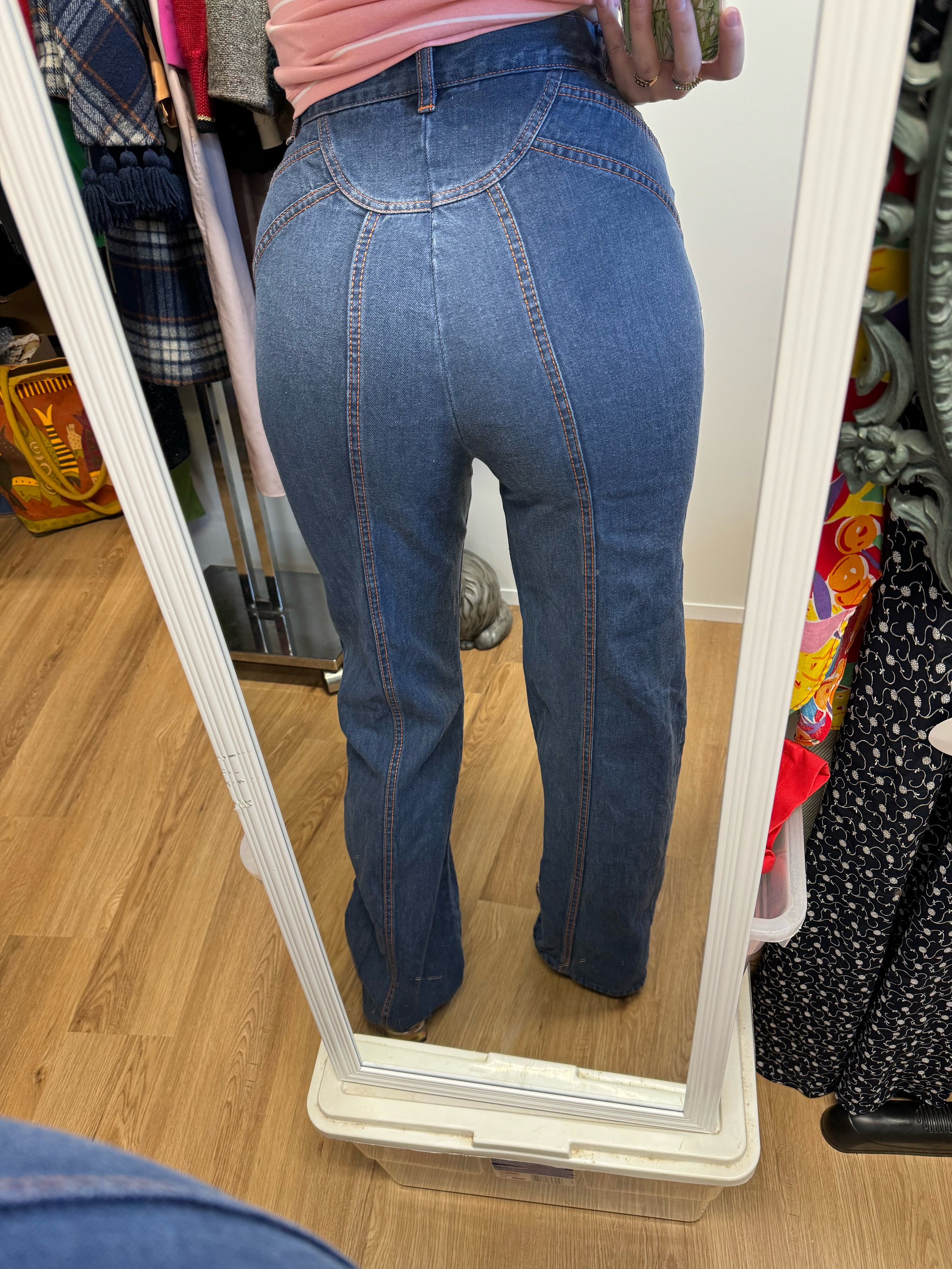 Vintage 70s Our Bottoms Ltd Flare High Waist Denim With Vintage 70s Our Bottoms Ltd Flare High Waist Denim With
