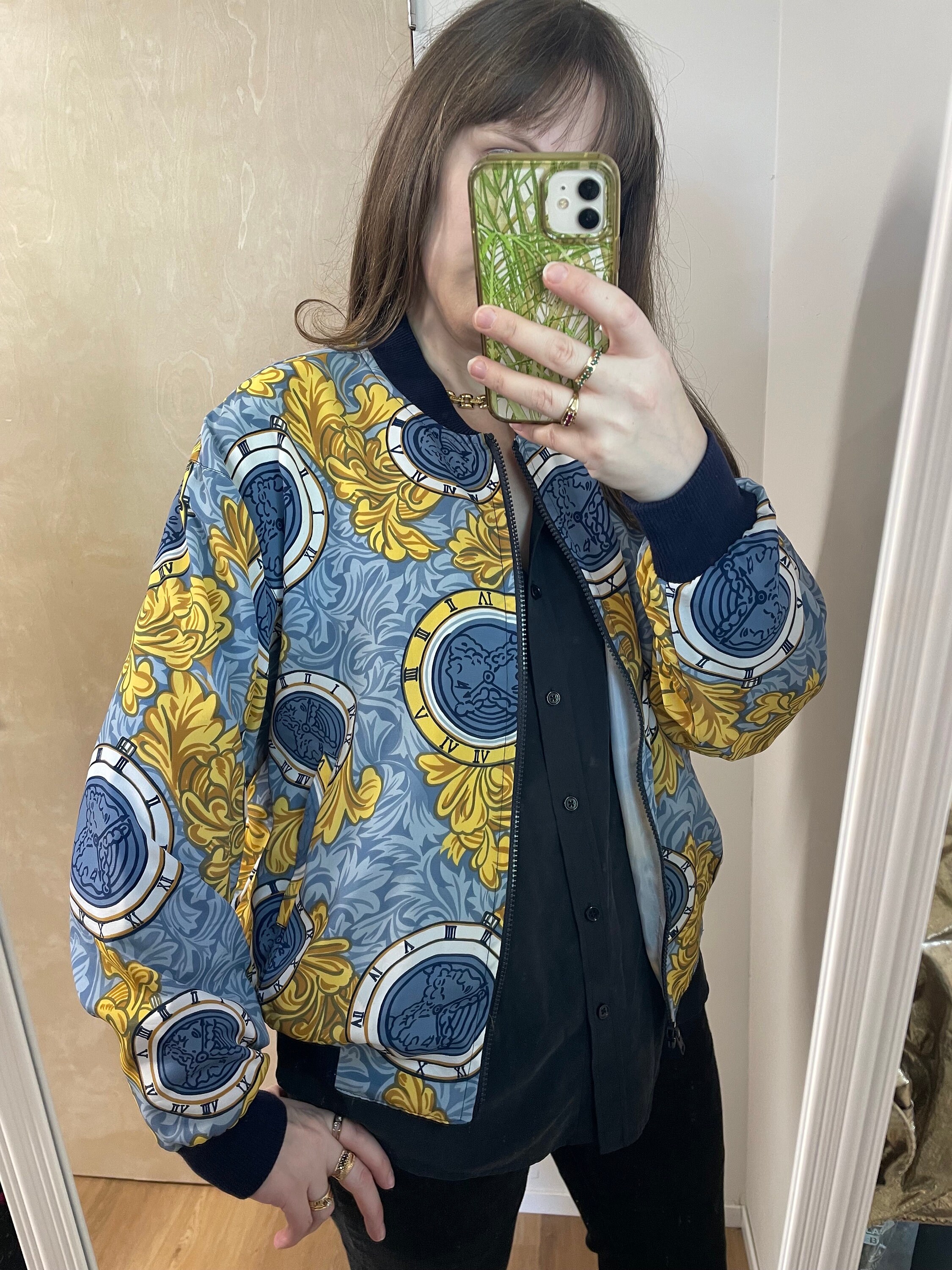 ジャケット・アウター 90s silk rave bomber jacket blouson Vintage 90's Nifty Nineties West Ark Satin Bomber Jacket