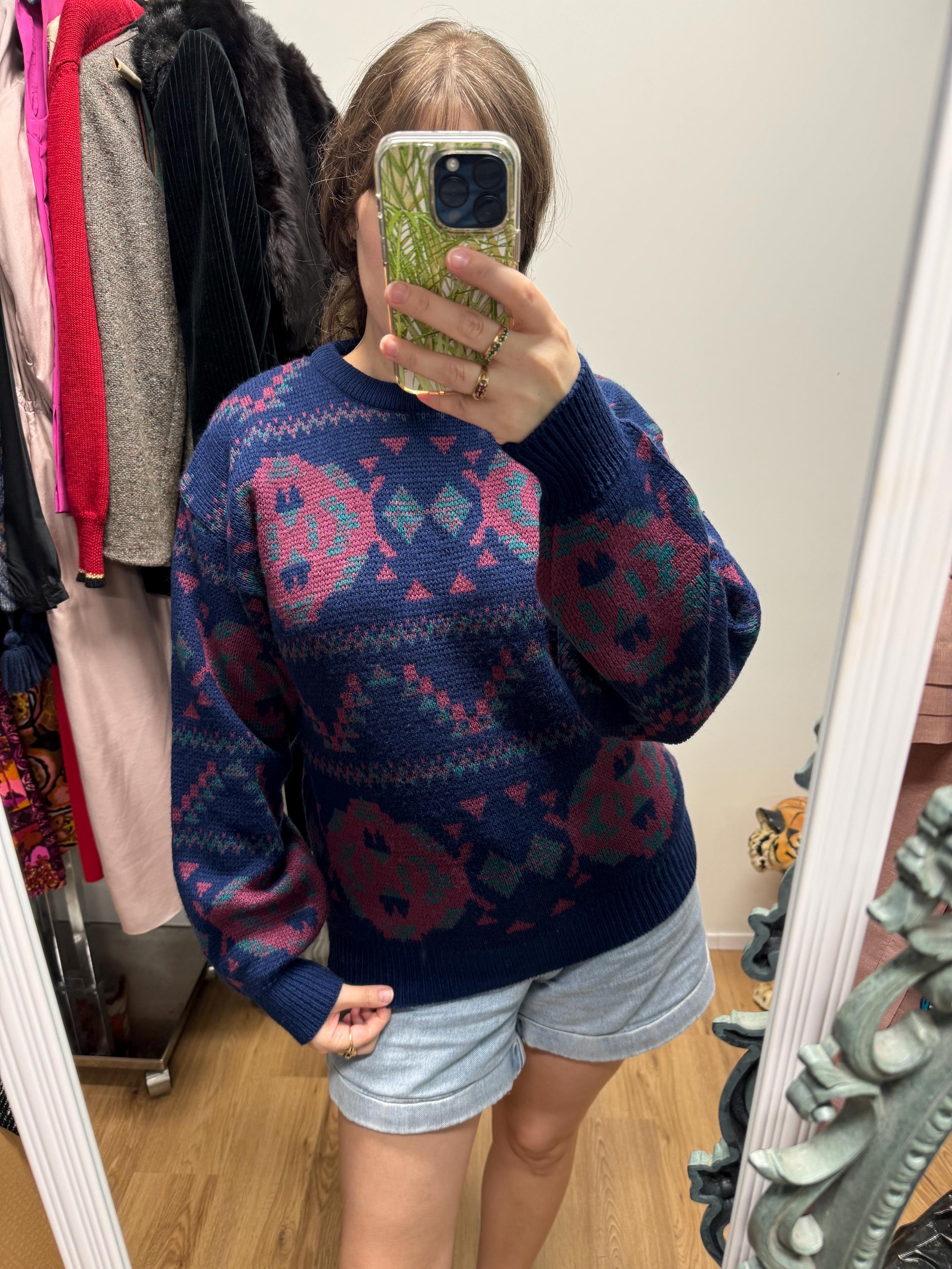 Vintage 80s 90s Unisex Oversized Southwestern Style New Mexico