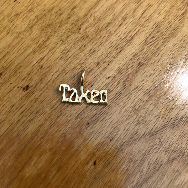 Vintage 70s 80s 10k Gold Plated Novelty Word Charm