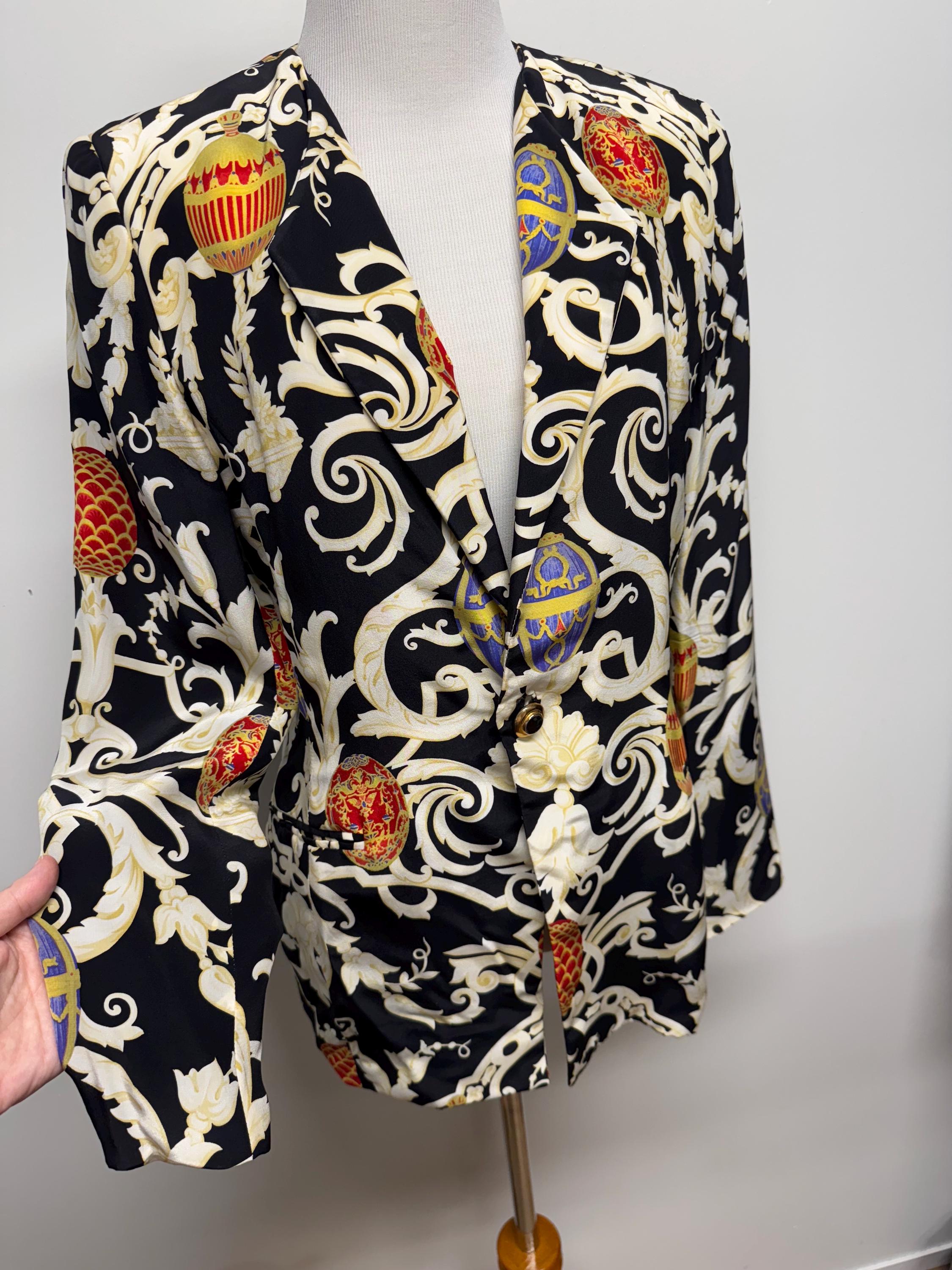 90s Silk Blazer - Etsy