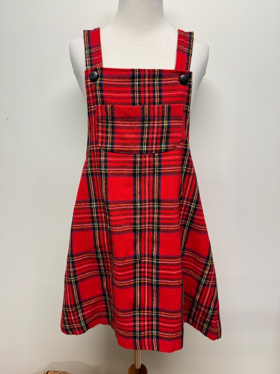 white christmas dresses Jingle Belle Chic Turtleneck Top and Plaid Overall Dress – Mia Belle Girls