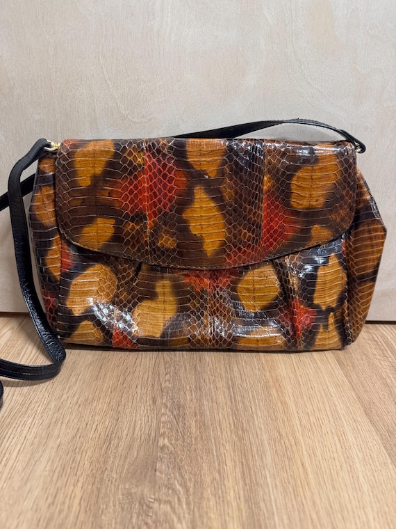 Vintage 70s Early 80s Python Style Snake Skin Purse Super Soft