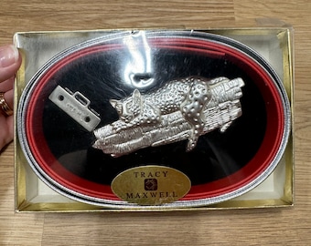 Vintage 80s 90s Tracy Maxwell Metallic Silver Vinyl  display picture 2