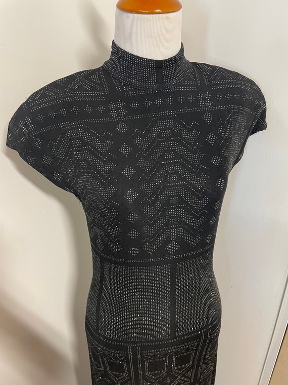 Vintage 90s 00s Tadashi Stretchy Body Con Glitter 