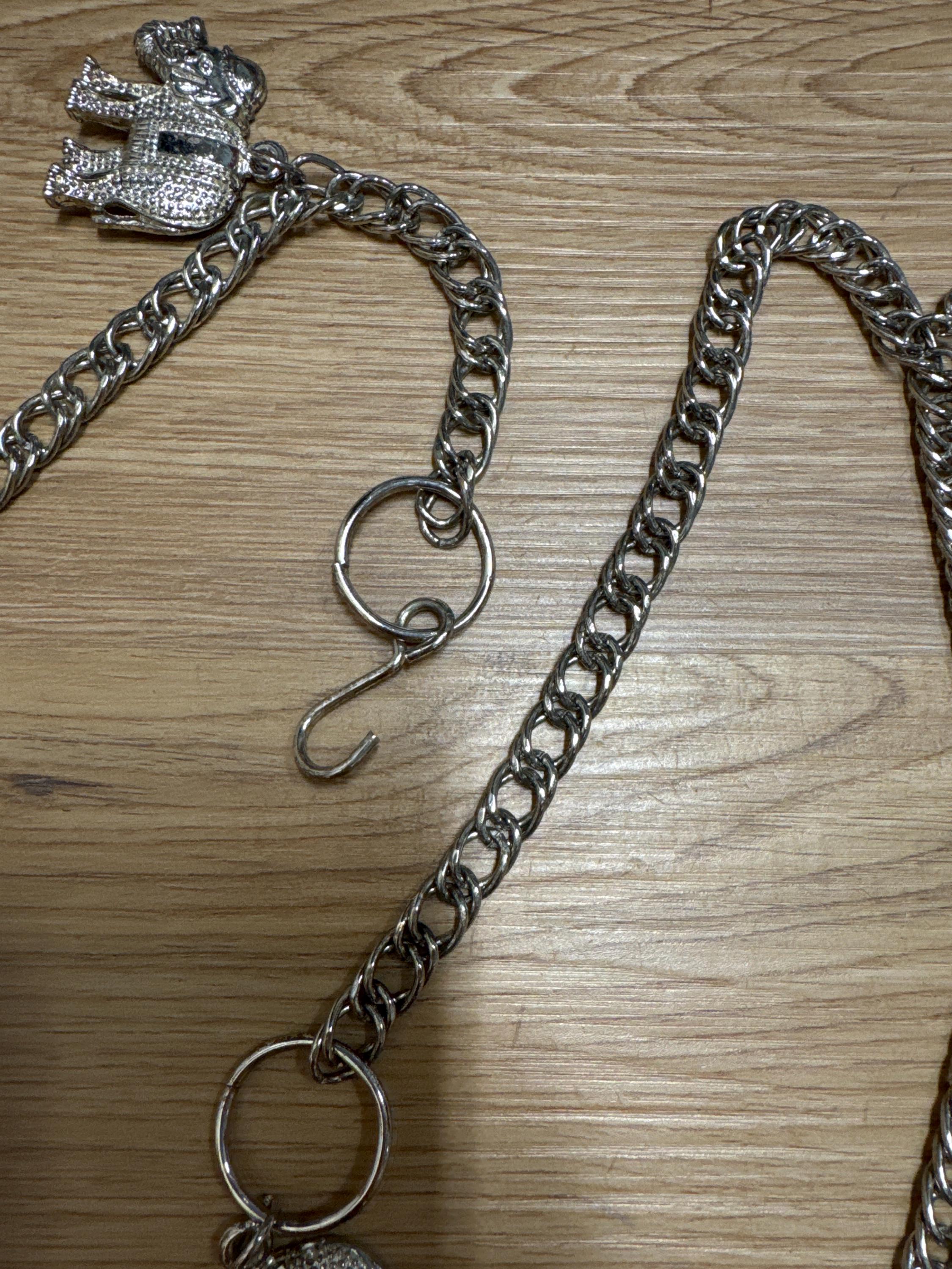 Vintage Silver Elephant Link Belt Elephant Skin Belt with Silver Elephant Buckle | BELTLEY main image 2
