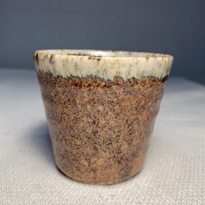 100ml - Japanese Mino Ware Hand-wheel Wabi-Sabi Brown Marble Kiln Transformed Glazed Stoneware Cup / Unique Espresso Cup / Japanese Tea Cup
