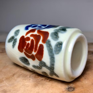 Retro Japanische Porzellan Tee Tasse: Handgemalte Rosen, 130ml