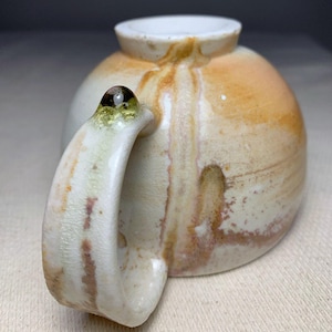 200ml - Studio Pottery Handmade Kaolin Clay Wood-Fired Kiln Naked Firing Natural Crystallization Stoneware Mug/ One-of-a-Kind Handmade Mug