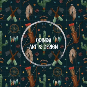 Indianskt, sömlöst mönster