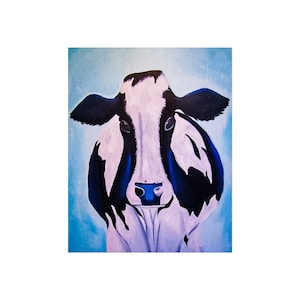 cow art, cow wall art, cow painting, cow print, cow artwork, cow painting print, cow wall decor, black and white cow, Fine Art Posters