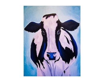 cow art, cow wall art, cow painting, cow print, cow artwork, cow painting print, cow wall decor, black and white cow, Fine Art Posters