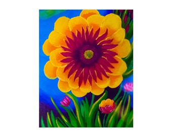 colorful flower art prints, colorful flower wall art, colorful flower Fine Art Posters