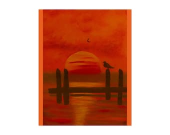 arte de puesta de sol, arte de puesta de sol económico, arte de puesta de sol costera, arte de puesta de sol en Florida, arte de pared de puesta de sol económico, carteles de bellas artes