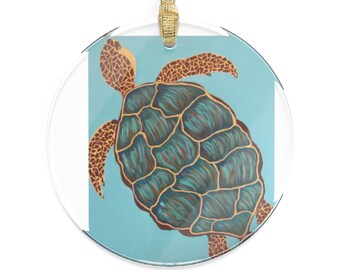 sea turtle ornaments, acrylic sea turtle ornaments, sea turtle Christmas decorations, sea turtle Christmas ornaments, Acrylic Ornaments