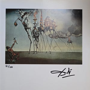 サルバドール・ダリ　リトグラフ「勝利の馬」1972年作品　ダリ直筆サイン サルバドール・ダリ リトグラフ「勝利の馬」1972年作品 ダリ直筆サイン