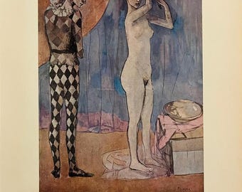 パブロ・ピカソ - ハーレクイン一家 2/100 - 直筆サイン入りオリジナルプリント、鑑定書および3,500米ドル以上の評価額付き - 限定番号入り