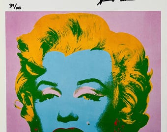 Andy Warhol – Marilyn Monroe 39/100 – Oryginalny wydruk z podpisem własnym, certyfikatem autentyczności i wyceną +3500 USD – numerowany