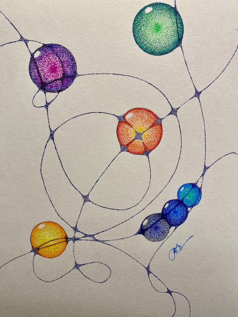 Circle Pointillism - Made to Order - Etsy