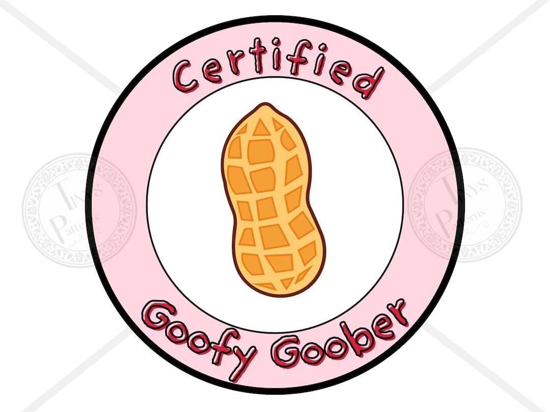 Visual Reference: Certified Goofy Goober Peanut Png Spongebob DIY Digital Download