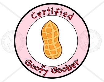 Certified Goofy Goober Peanut PNG | Spongebob DIY (Digital Download)