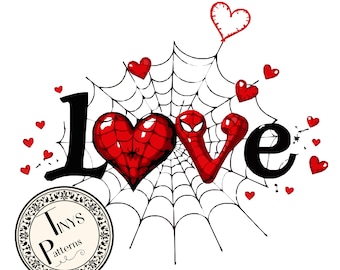 Spiderman Valentines PNG: Love Clipart (Digital Download)