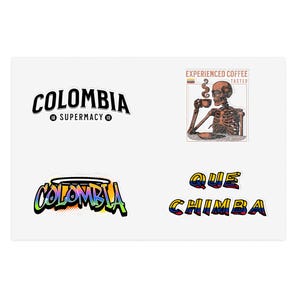 Colombia Sticker Pack - Colombian Stickers for Representing Colombia - Sticker Sheets, Sticker Pack, Price Stickers, Colombian Flag, Travel