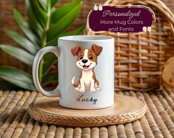 Custom Jack Russell Mug, Personalized Dog Mug, Jack Russell Terrier Cup, Jack Russell Mom & Dad Gift, Jack Russell Gifts