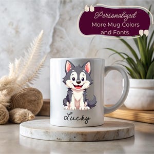 Custom Husky Mug, Personalized Dog Mug, Husky Mom and Dad Gift, Dog Grandma Gift, Custom Pet Mug, Husky Gifts for Husky Lovers