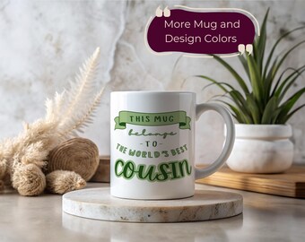 Taza para el mejor primo del mundo, regalo para el cumpleaños de un primo, taza de café personalizada, regalo para primo personalizado, idea de regalo única de la familia