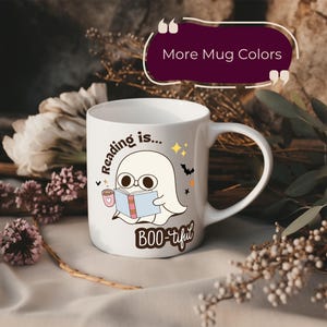 Bookish Halloween Mug Cute Ghost Mug Funny Reader Mug Halloween Gifts Coffee Mug Cute Fall Mug Ghost Mug Halloween Mug Funny Bookish Mug