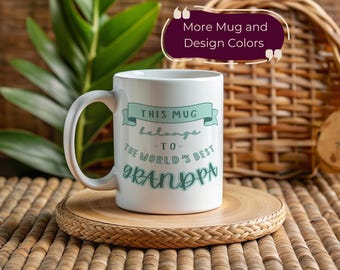 Deze mok behoort tot 's werelds beste opacadeau Mok voor opa Beste opa ooit Koffiemok Gepersonaliseerd opacadeau