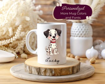 Custom Dalmatian Mug, Personalized Pet Mug, Dalmatian Mom & Dad Gift, Dalmatian Cup, Dalmatian Gifts, Custom Dog Mug
