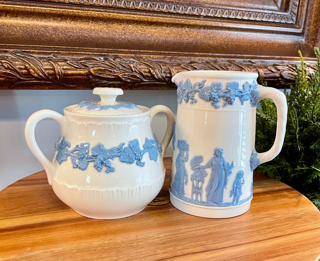 Queensware Cookware Wedgwood Queensware Sugar and Cream Jug (sold as a Set) - Etsy