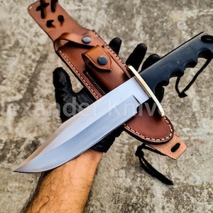 13&quot; Handmade D2 Steel Hunting Bowie Knife with Micarta Handle Birthday Anniversary Wedding Personalized Gift For Him made in USA AK-25