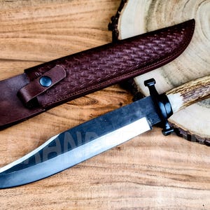 15&quot; Handmade D2 Steel Hunting Bowie Knife with Stag Handle Birthday Anniversary Wedding Personalized Gift For Him made in USA AK-39