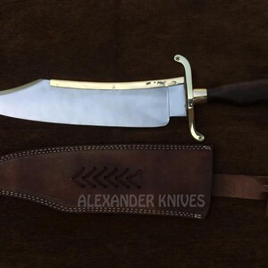 17&quot; Handmade D2 Steel Hunting Bowie Knife with Wood Handle Birthday Anniversary Wedding Personalized Gift For Him made in USA AK-