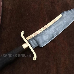 17&quot; Handmade D2 Steel Hunting Bowie Knife with Wood Handle Birthday Anniversary Wedding Personalized Gift For Him made in USA AK-